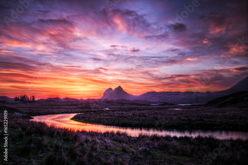 Sunset in Scottish Highlands