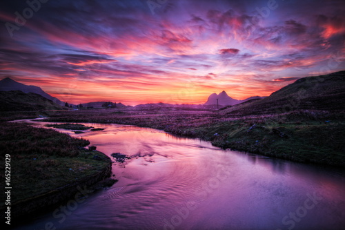 Sunset in Scottish Highlands