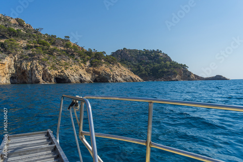 Beautiful landscape view from a boat on the sea