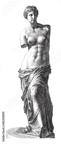 Aphrodite of Milos - Venus - vintage illustration