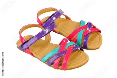 sandals for kids - summer children's shoes. Colorful baby girl shoes