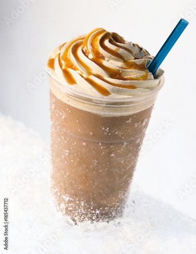Iced coffee mocha frappuccino