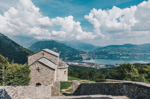 Abbey of San Pietro al Monte is an ancient monastic complex of Romanesque style in the town of Civate, province of Lecco, Italy.