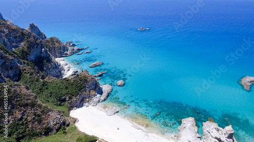 Amazing aerial view of Calabria coastline, Italy