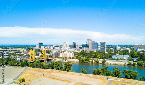 Aerial view of downtown Sacramento