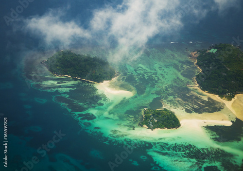 Seychelles from the airplane