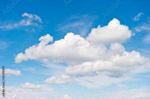 Blue sky white clouds nature background