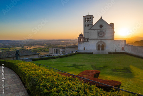 Assisi, Umbria (Italy) - The awesome medieval stone town in Umbria region, with castle and the famous Saint Francis sanctuary.