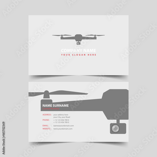Drone Shop Business card design template.