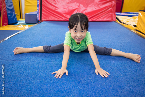 Asian Chinese little girl playing indoor