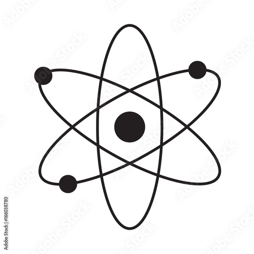 Atom flat isolated icon vector illustration design