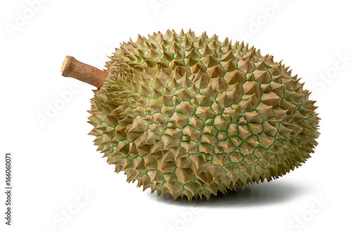 durian king of fruit isolated on white