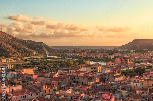 Sunset. in Bosa, Sardinia, Italy