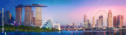 Singapore skyline background