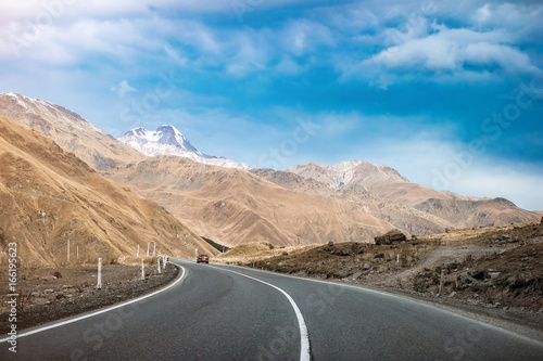 Landscape with beautiful road in Georgia