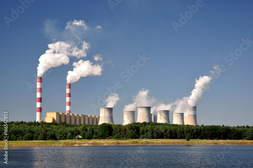 Smoking Chimney power plants . Bełchatów, Poland.
