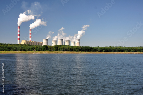 Smoking Chimney power plants . Bełchatów, Poland.