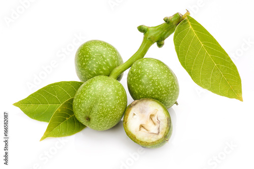 young green walnut