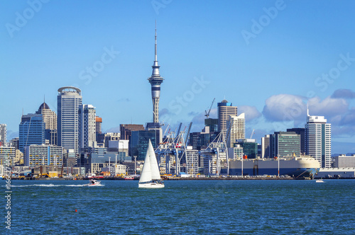 Auckland New Zealand, View from Devonport Wharf; City of Sails