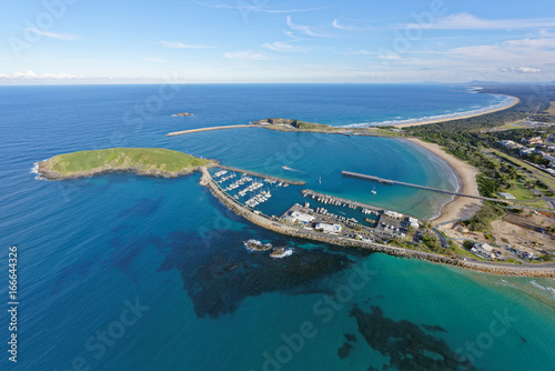 Coffs Harbour Marina looking south towards Corambirra Point