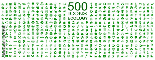 Set of 500 ecology icons – stock vector