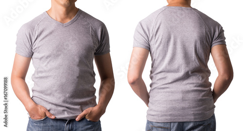 Gray color T shirt for template design