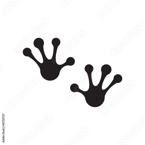 hand foot frog vector logo