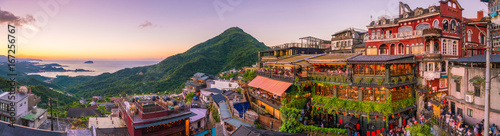 Top view of Jiufen Old Street in Taipei