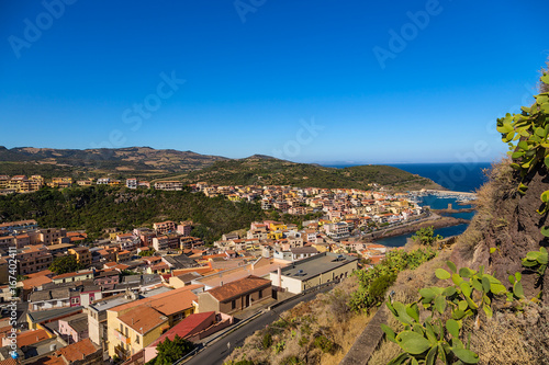 Castelsardo, Italy. View of the city from the side of the castle