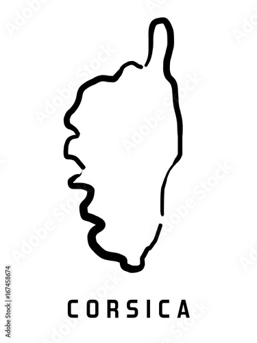 Corsica map shape