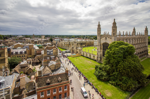 Panoramic view of Cambridge city centre