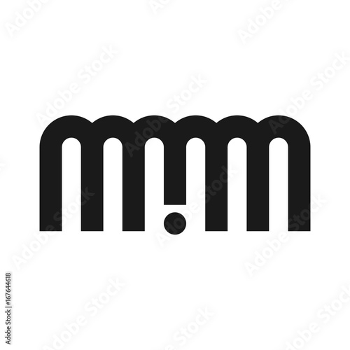 letter M and I logo vector.