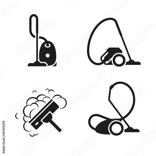 Vacuum cleaner icons set