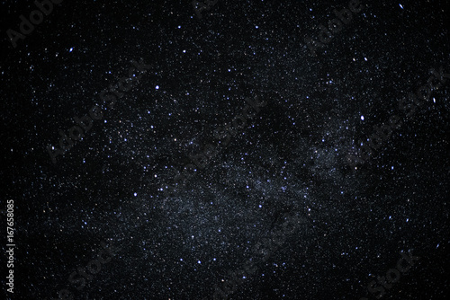 Night sky full of stars, cloudless background