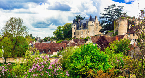 Beautiful romantic castles of Loire valley - Montresor chateau. France