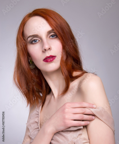 Healthy Red Hair Young Woman