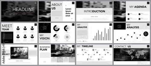 Design element of infographics for presentations templates.