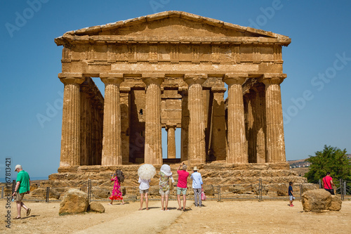 Agrigento, Italy - Valley of the Temples is an archaeological site in Sicily, southern Italy. The area is included in the UNESCO World Heritage Site list.