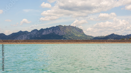 The beautiful lake at Cheow Lan Dam Ratchaprapha Dam, Khao Sok National Park, Thailand