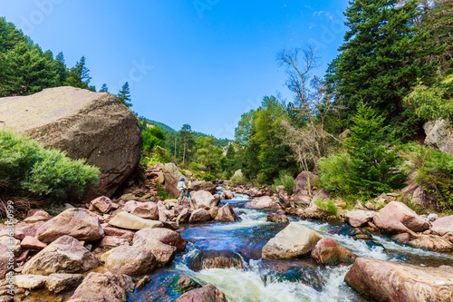 Mountain river stream at Eldorado Canyon State Park.