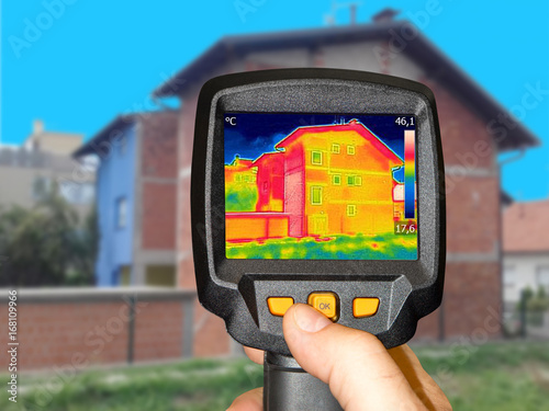 Recording House with or without facade With Thermal Camera