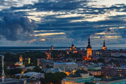Wonderful evening scenic summer view of Tallinn, Estonia