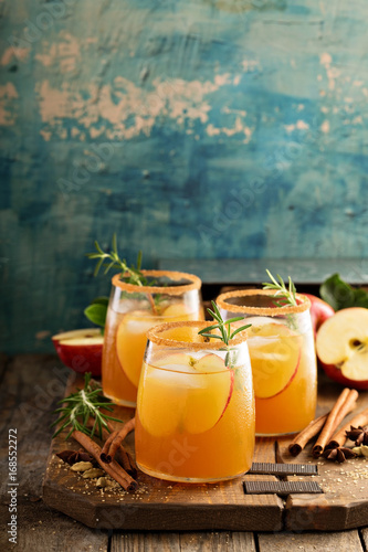 Hard apple cider cocktail with fall spices