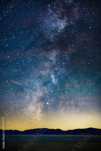 Starry Night and Milky Way above Lake Tahoe