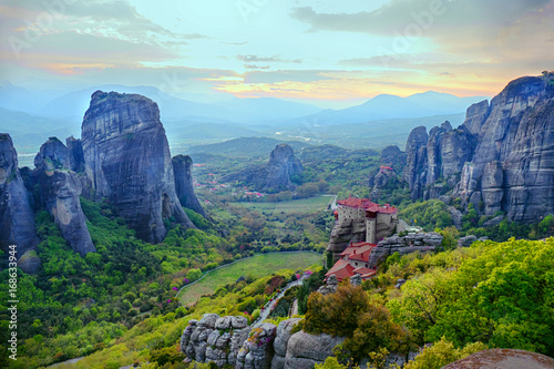 Meteora is included in the UNESCO World Heritage Site. Meteora is a big monastery complex including nine reserved monastery built on top of difficult high cliffs resembling stone pillars.
