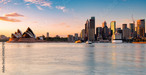 Sydney skyline during sunrise, New South Wales Australia