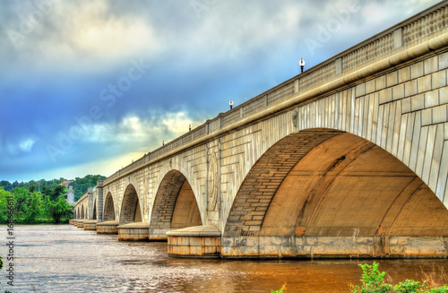 The Arlington Memorial Bridge across the Potomac River at Washington, D.C.