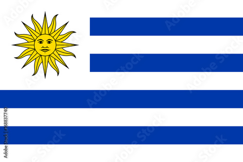 Vector image of Uruguay Flag