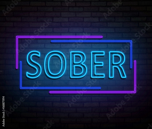 Neon sober concept.