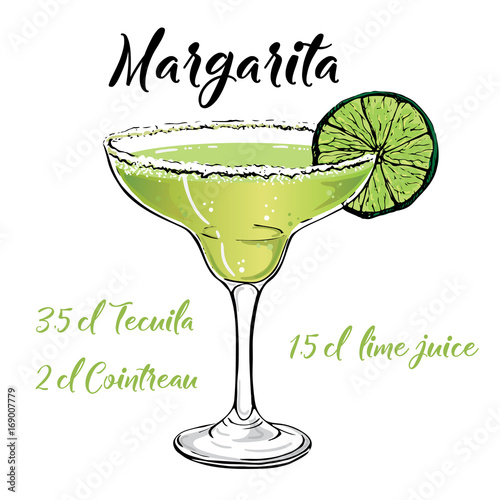 margarita cocktail vector